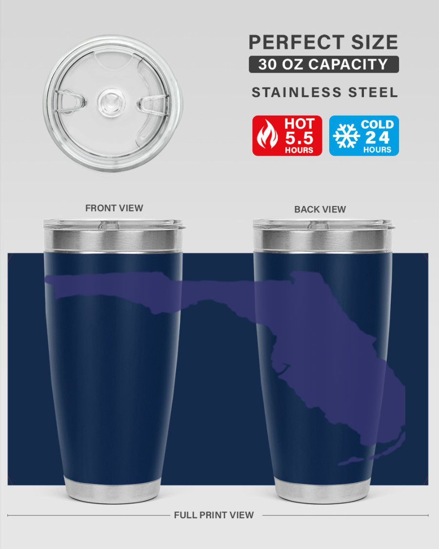 Florida 42# Tumbler featuring a double wall vacuum design, copper lining, and a drink-thru lid, perfect for hot and cold beverages.