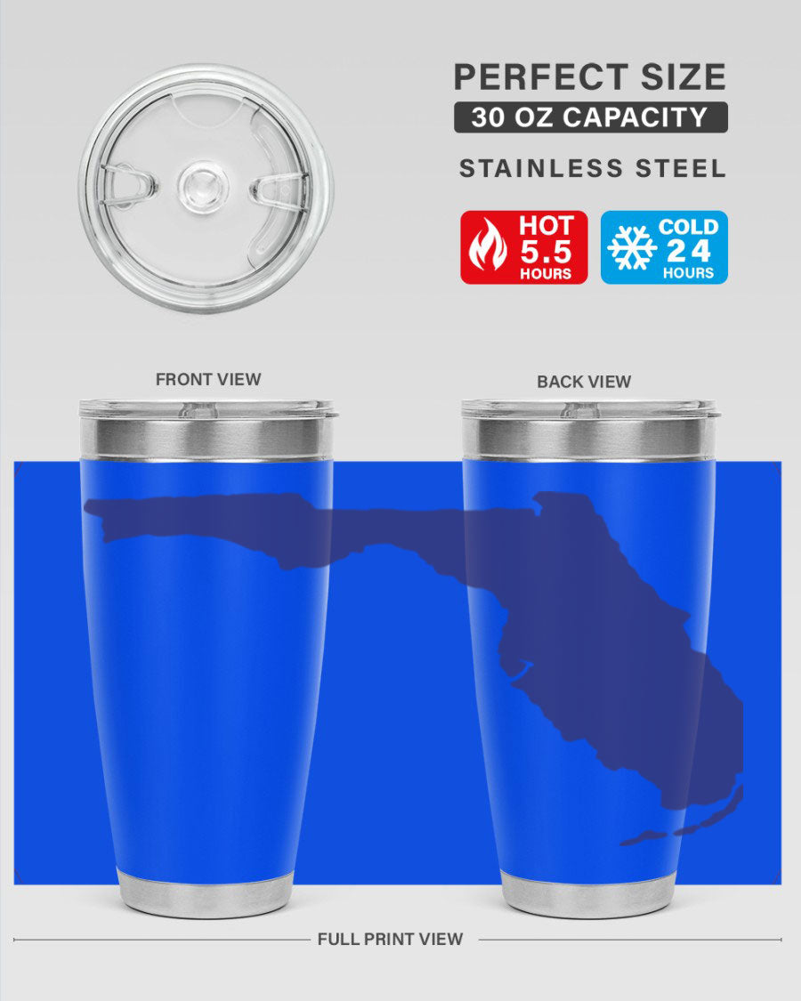 Florida 42# Tumbler featuring a double wall vacuum design, copper lining, and a drink-thru lid, perfect for hot and cold beverages.