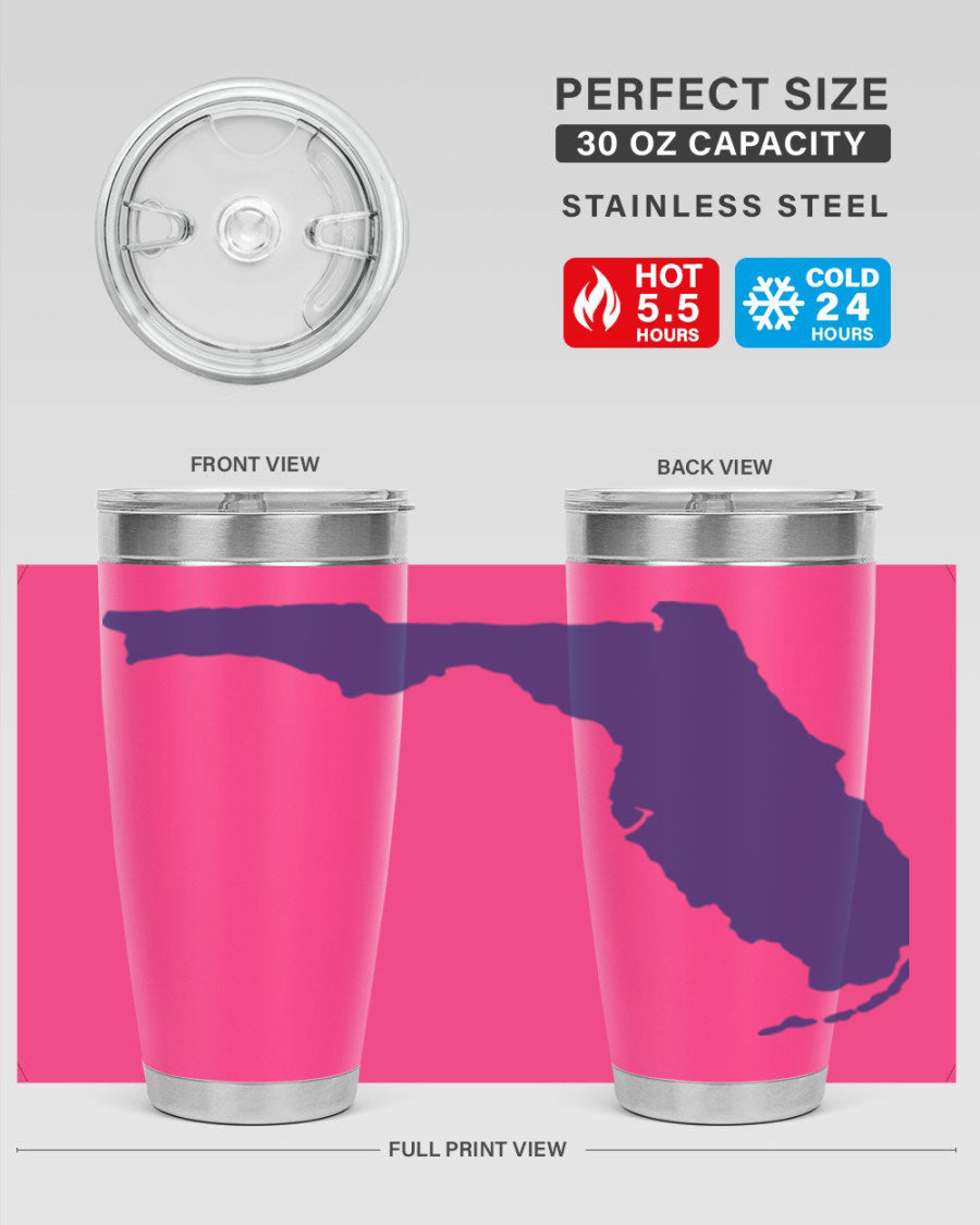 Florida 42# Tumbler featuring a double wall vacuum design, copper lining, and a drink-thru lid, perfect for hot and cold beverages.