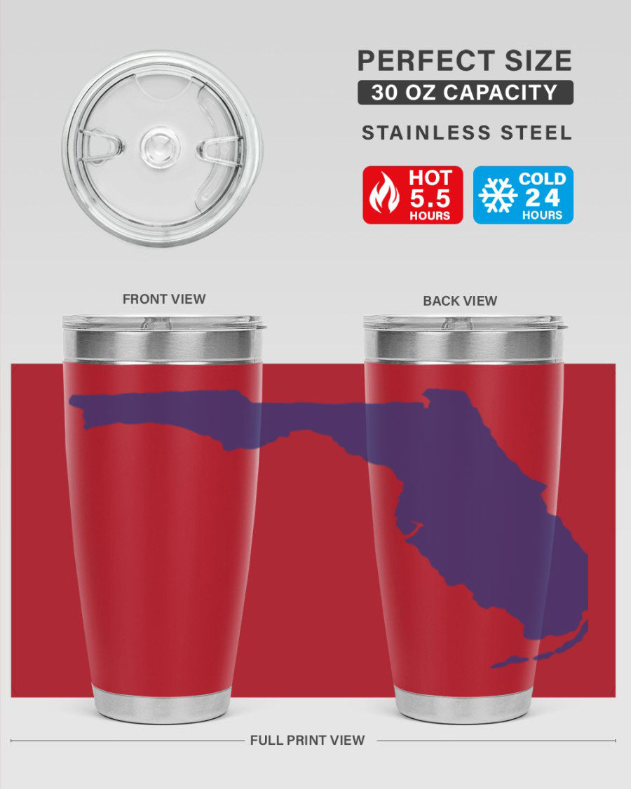 Florida 42# Tumbler featuring a double wall vacuum design, copper lining, and a drink-thru lid, perfect for hot and cold beverages.