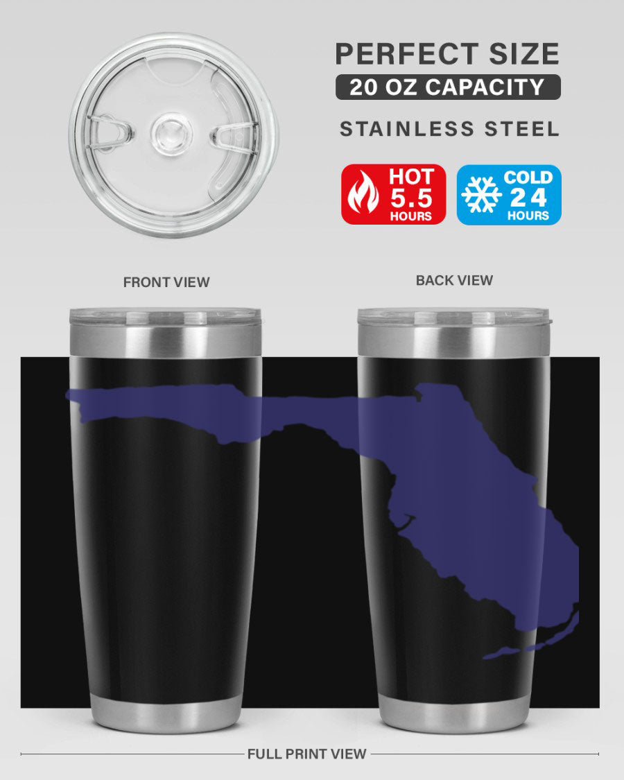 Florida 42# Tumbler featuring a double wall vacuum design, copper lining, and a drink-thru lid, perfect for hot and cold beverages.