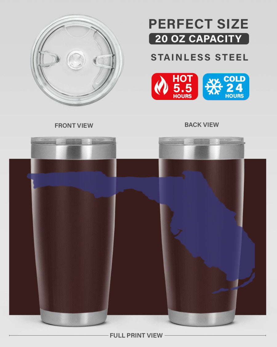 Florida 42# Tumbler featuring a double wall vacuum design, copper lining, and a drink-thru lid, perfect for hot and cold beverages.