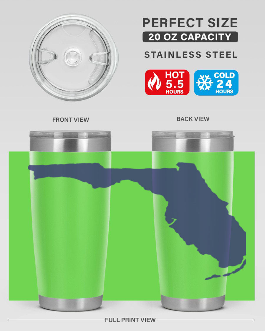 Florida 42# Tumbler featuring a double wall vacuum design, copper lining, and a drink-thru lid, perfect for hot and cold beverages.