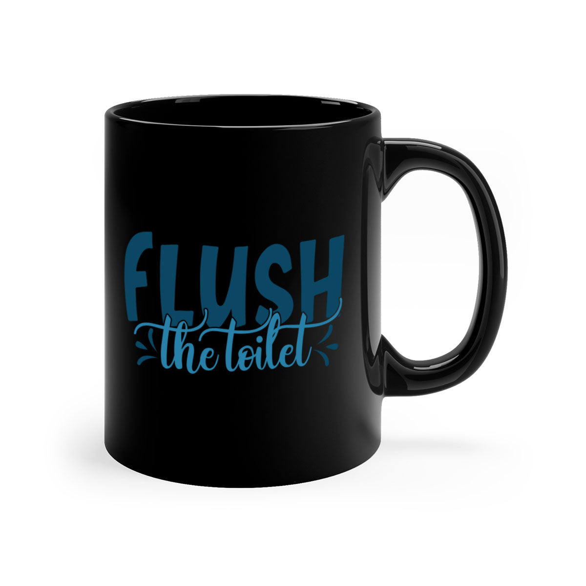 Flush the Toilet 81# Mug featuring a two-tone design with a colored handle and glossy finish, available in multiple colors.