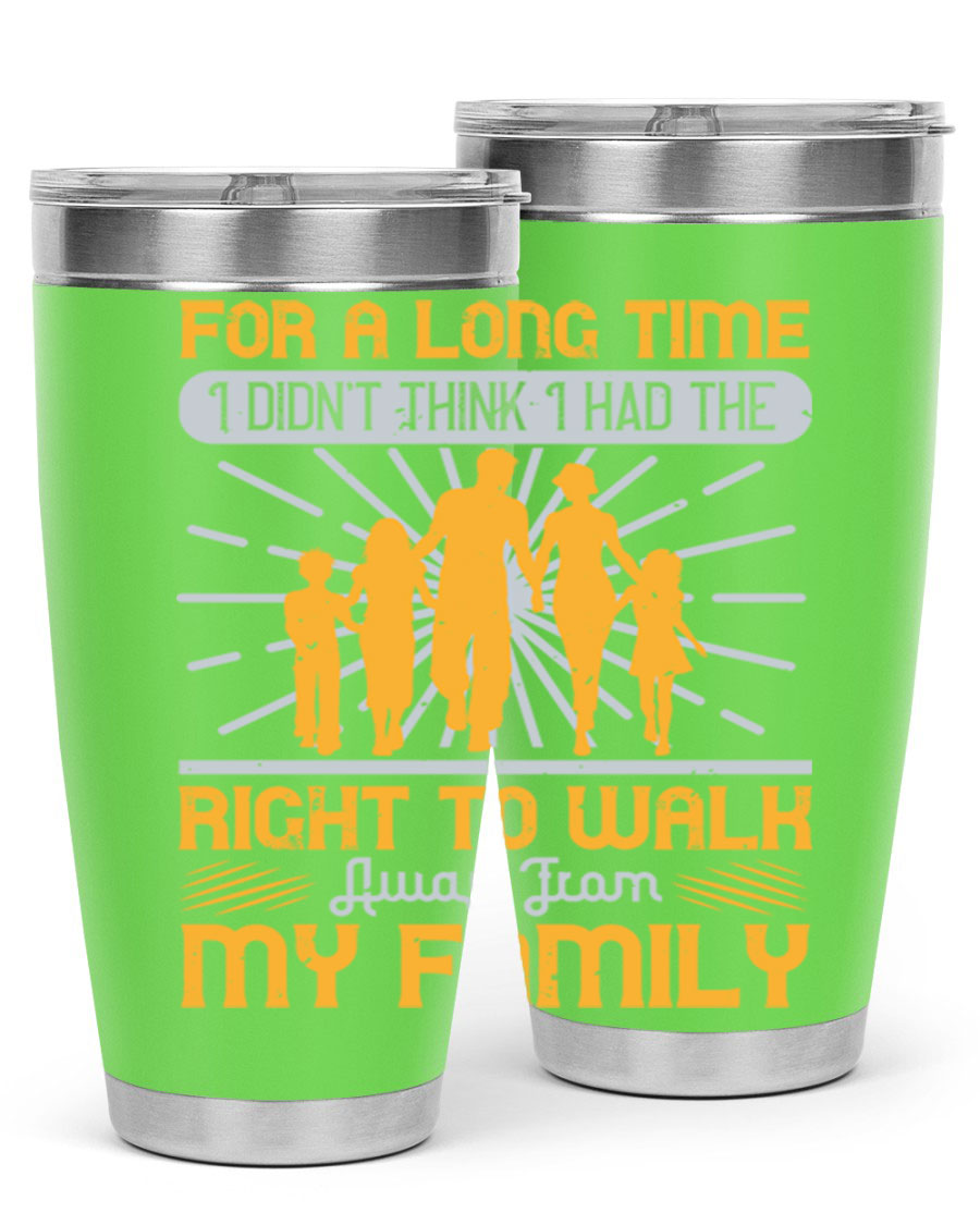 A stylish 20oz stainless steel tumbler with a heartfelt message, featuring double wall vacuum insulation and a drink-thru lid.