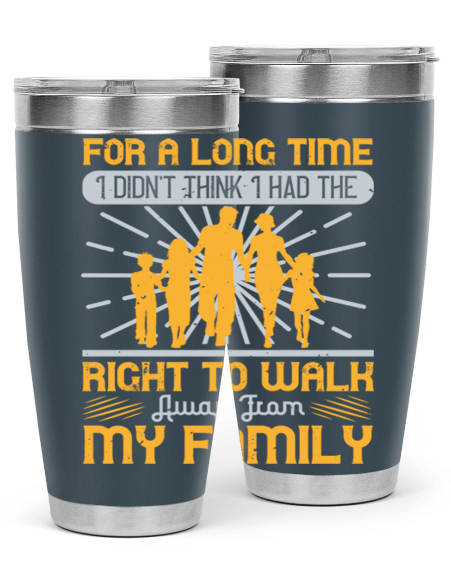 A stylish 20oz stainless steel tumbler with a heartfelt message, featuring double wall vacuum insulation and a drink-thru lid.