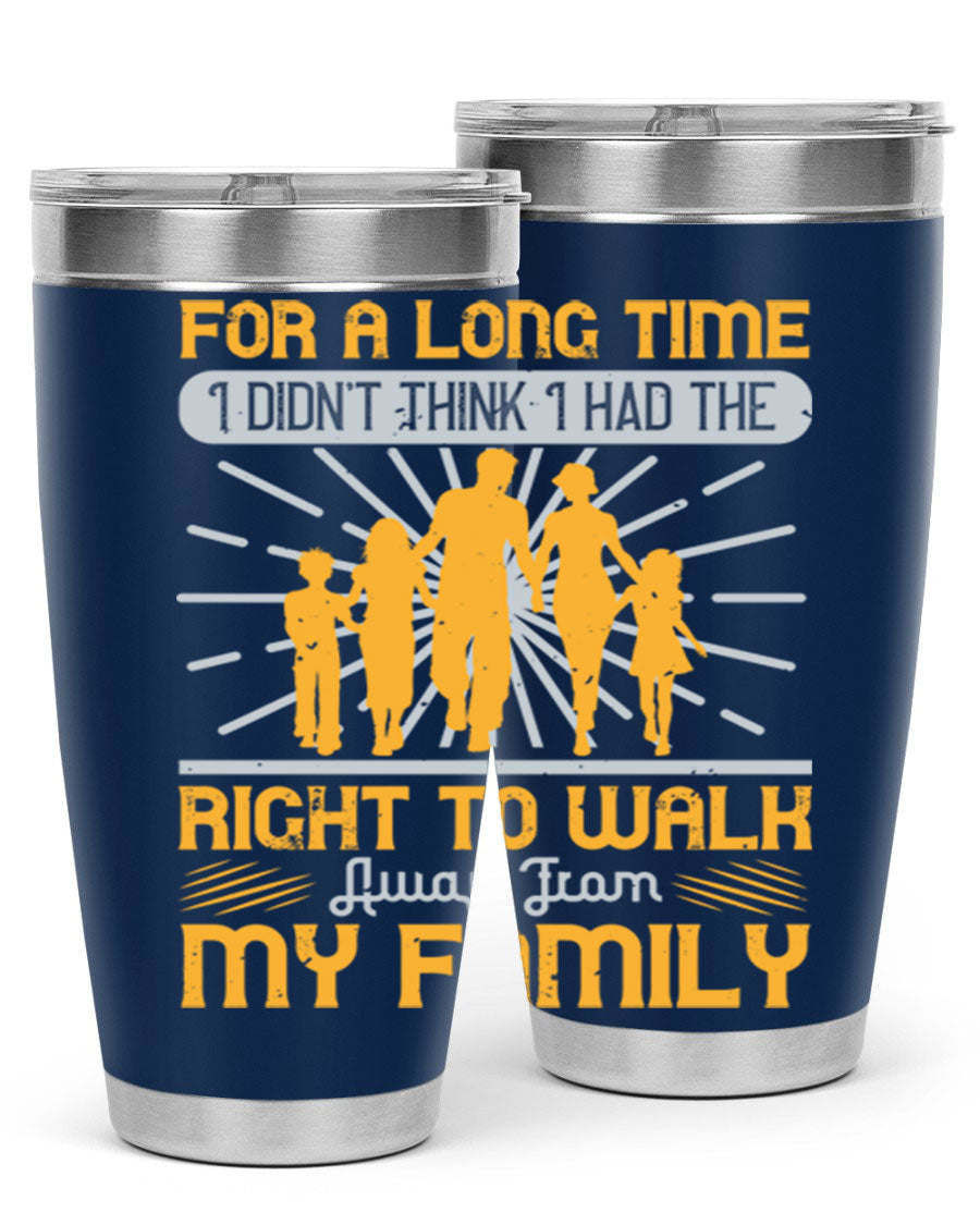 A stylish 20oz stainless steel tumbler with a heartfelt message, featuring double wall vacuum insulation and a drink-thru lid.