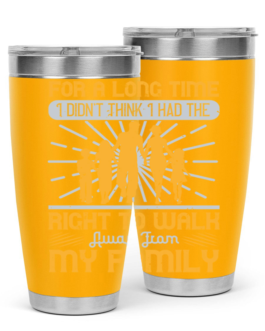 A stylish 20oz stainless steel tumbler with a heartfelt message, featuring double wall vacuum insulation and a drink-thru lid.