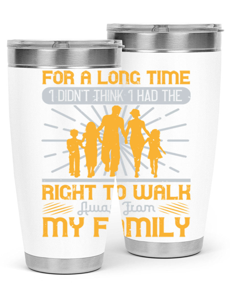 A stylish 20oz stainless steel tumbler with a heartfelt message, featuring double wall vacuum insulation and a drink-thru lid.