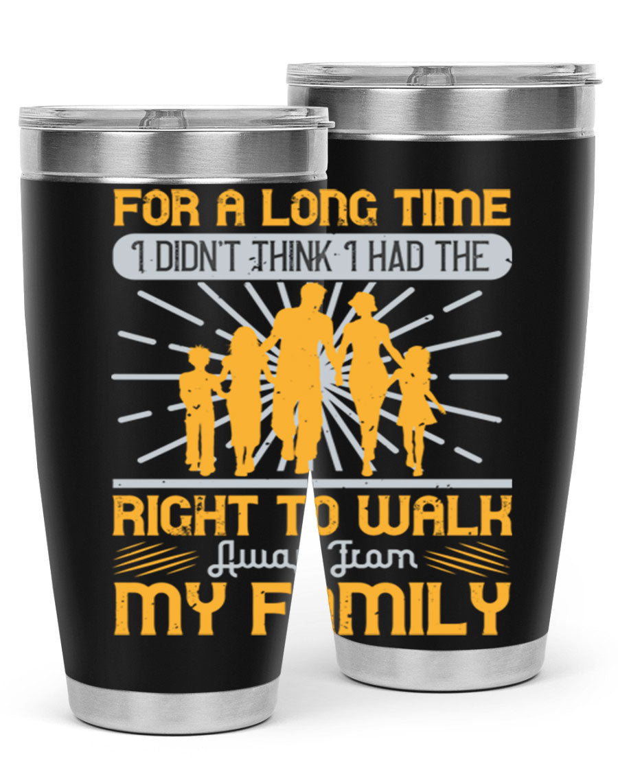 A stylish 20oz stainless steel tumbler with a heartfelt message, featuring double wall vacuum insulation and a drink-thru lid.