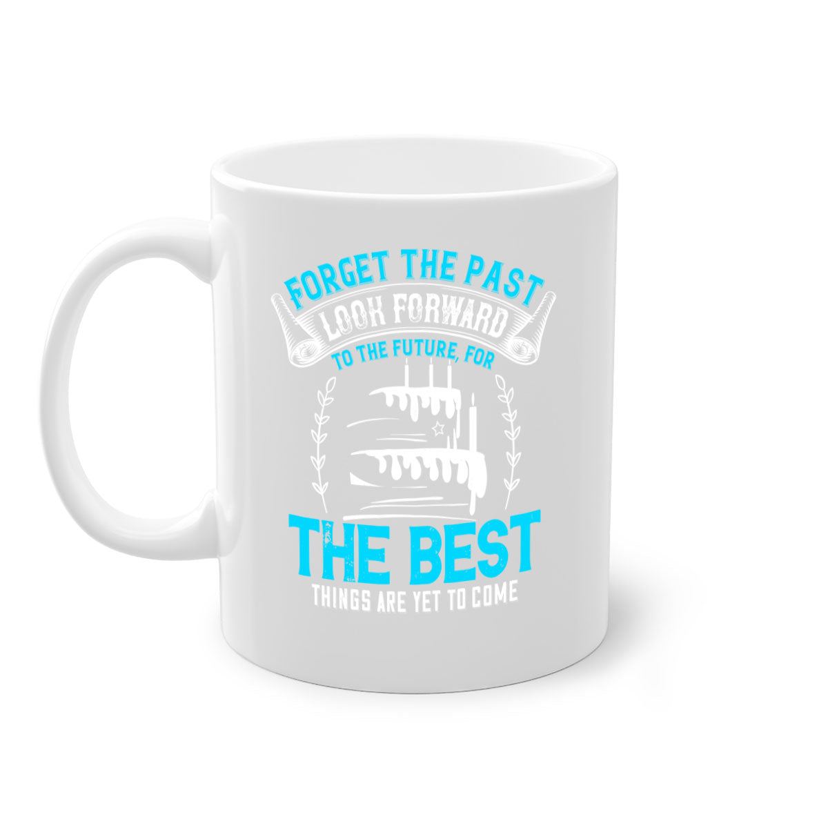 A stylish two-tone ceramic mug with a motivational quote, featuring a colored handle and glossy finish, available in multiple colors.