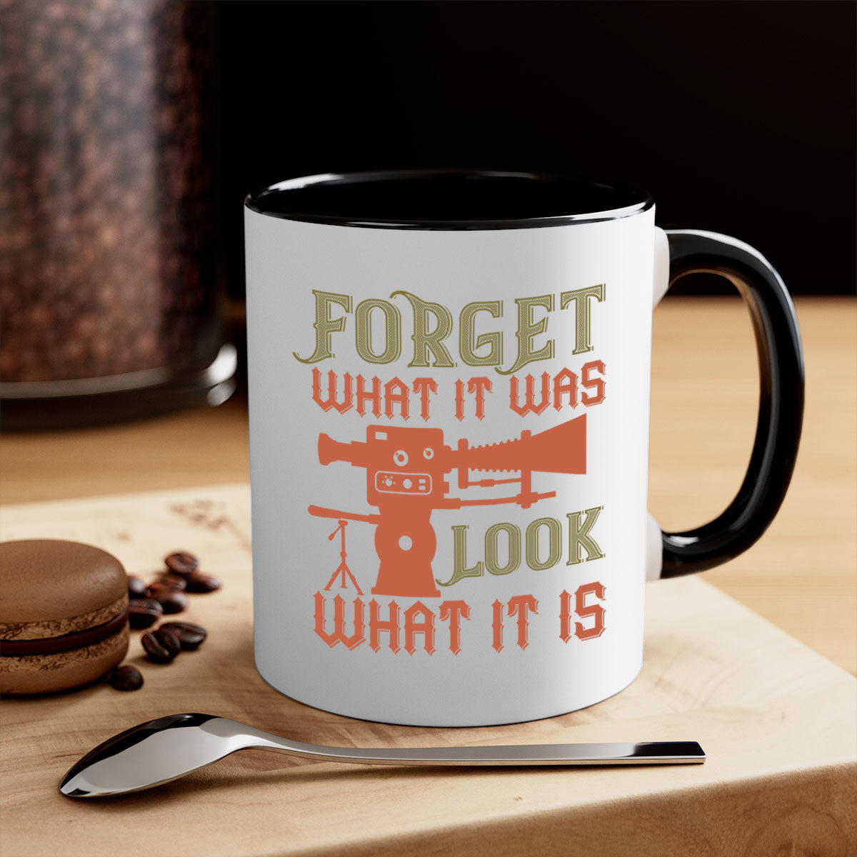 Forget What It Was 44# Mug with a glossy finish, featuring a colored handle and interior, available in multiple colors.