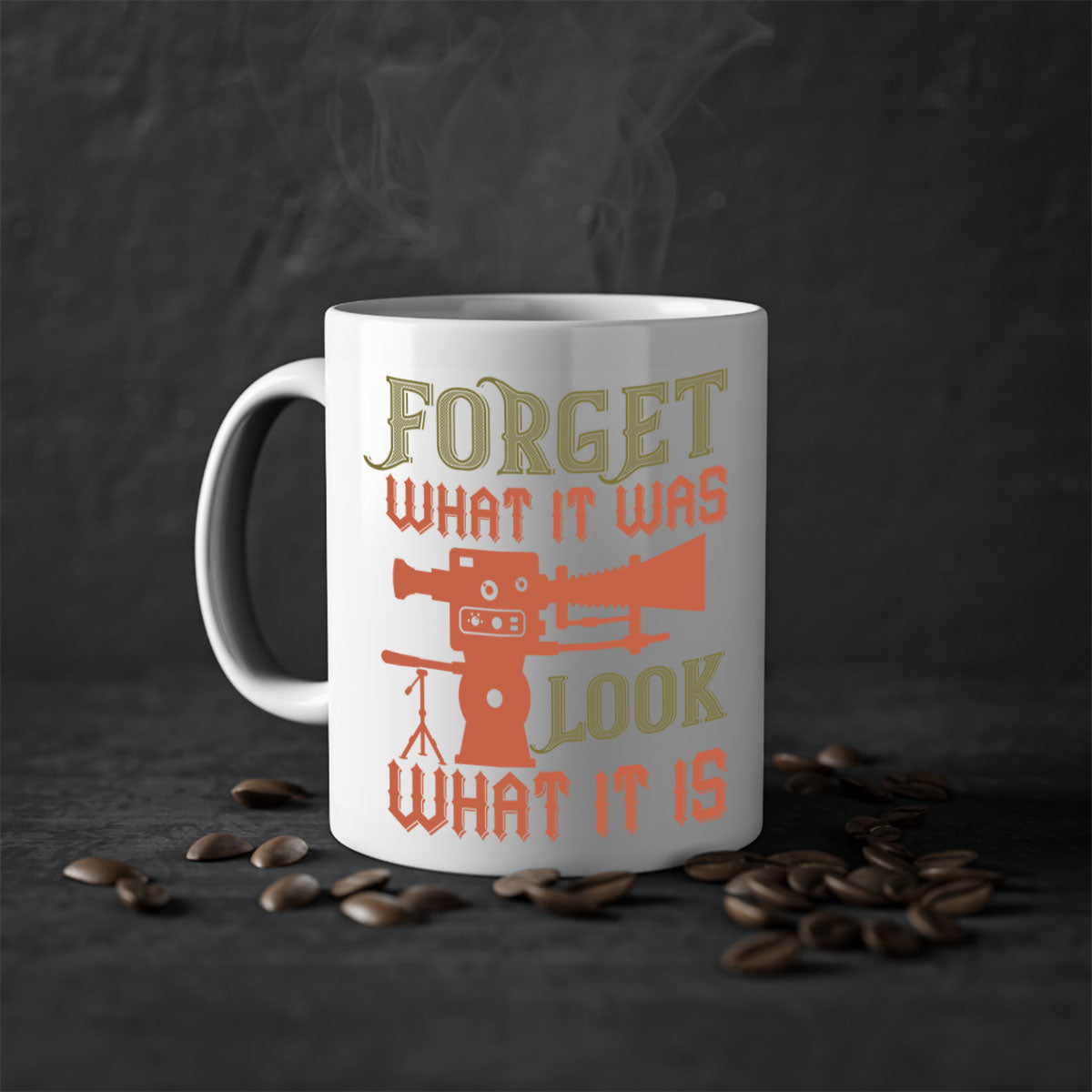 Forget What It Was 44# Mug with a glossy finish, featuring a colored handle and interior, available in multiple colors.