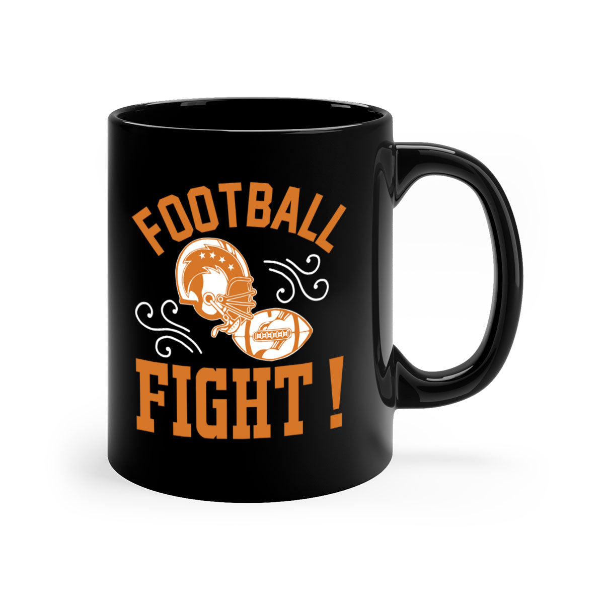 Football 1231# Mug featuring a glossy finish with a colored handle and interior, available in five vibrant colors.