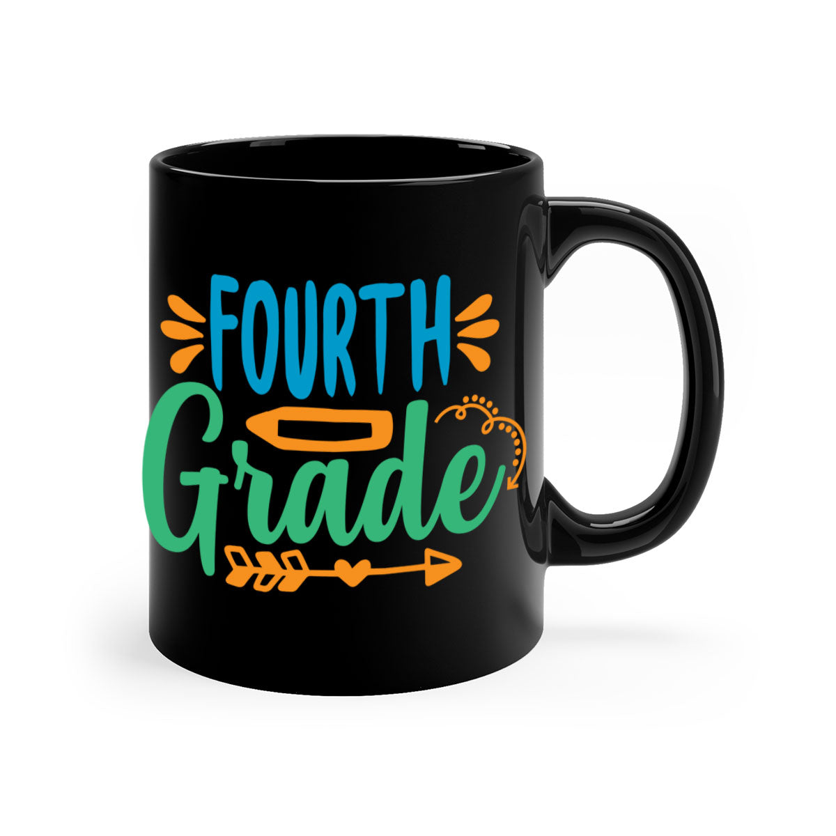 A stylish two-tone fourth grade 2# Mug with a glossy finish, featuring a colored handle and interior, available in multiple colors.