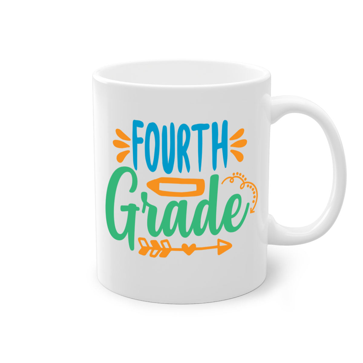 A stylish two-tone fourth grade 2# Mug with a glossy finish, featuring a colored handle and interior, available in multiple colors.