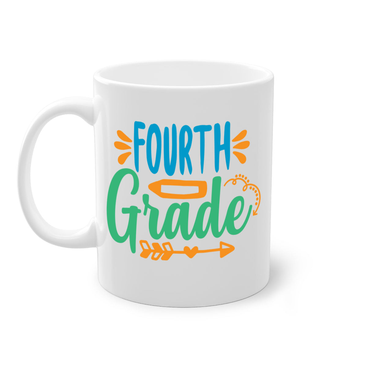 A stylish two-tone fourth grade 2# Mug with a glossy finish, featuring a colored handle and interior, available in multiple colors.