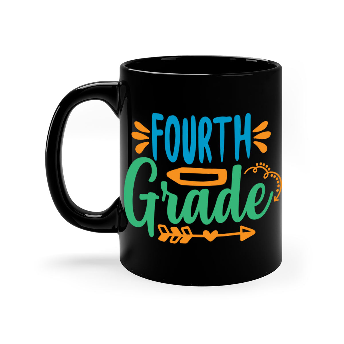 A stylish two-tone fourth grade 2# Mug with a glossy finish, featuring a colored handle and interior, available in multiple colors.