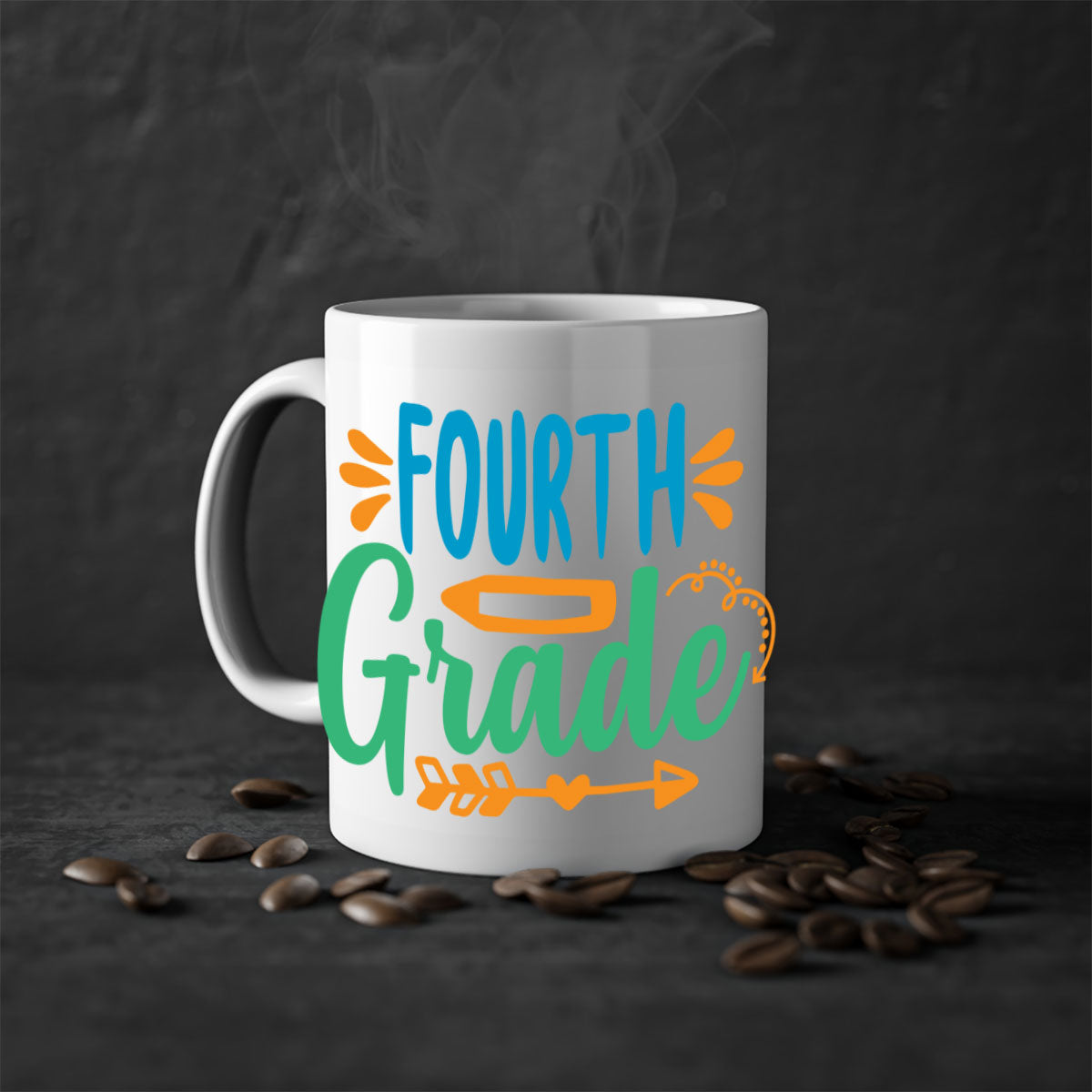 A stylish two-tone fourth grade 2# Mug with a glossy finish, featuring a colored handle and interior, available in multiple colors.
