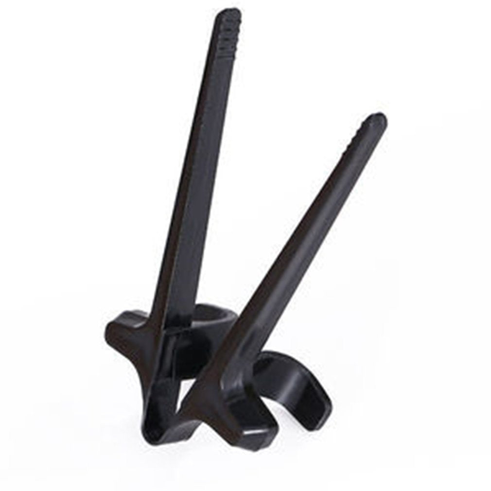 A pair of colorful Free-Hands Snack Chopsticks designed for hands-free snacking, showcasing their unique finger holes and durable plastic material.