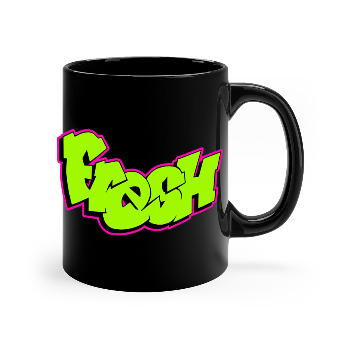 Fresh 149# Mug featuring a glossy finish, colored handle, and interior, available in five vibrant colors and two sizes.
