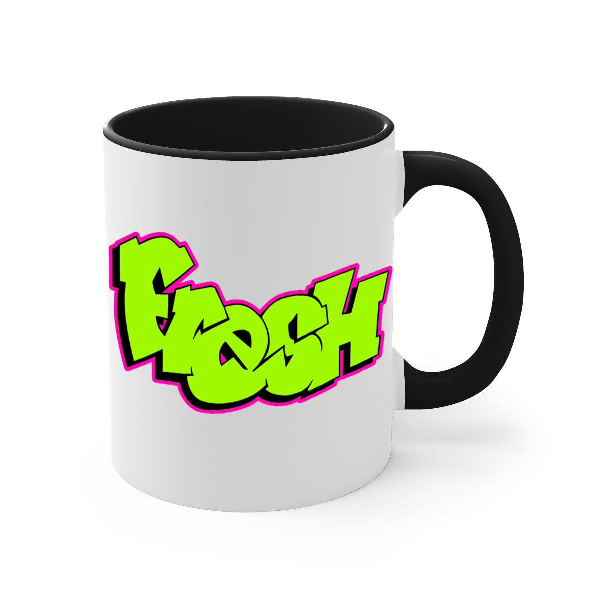 Fresh 149# Mug featuring a glossy finish, colored handle, and interior, available in five vibrant colors and two sizes.