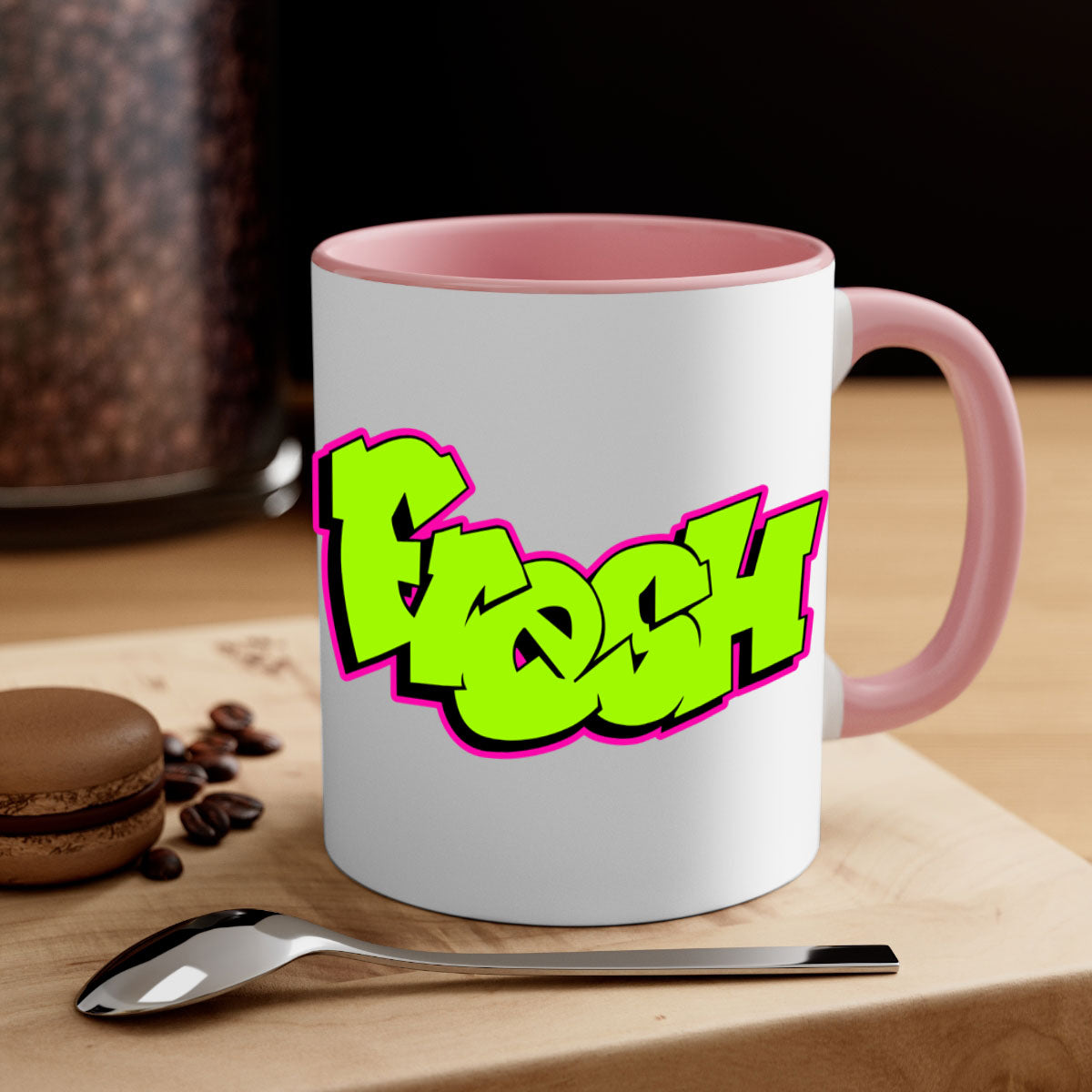 Fresh 149# Mug featuring a glossy finish, colored handle, and interior, available in five vibrant colors and two sizes.