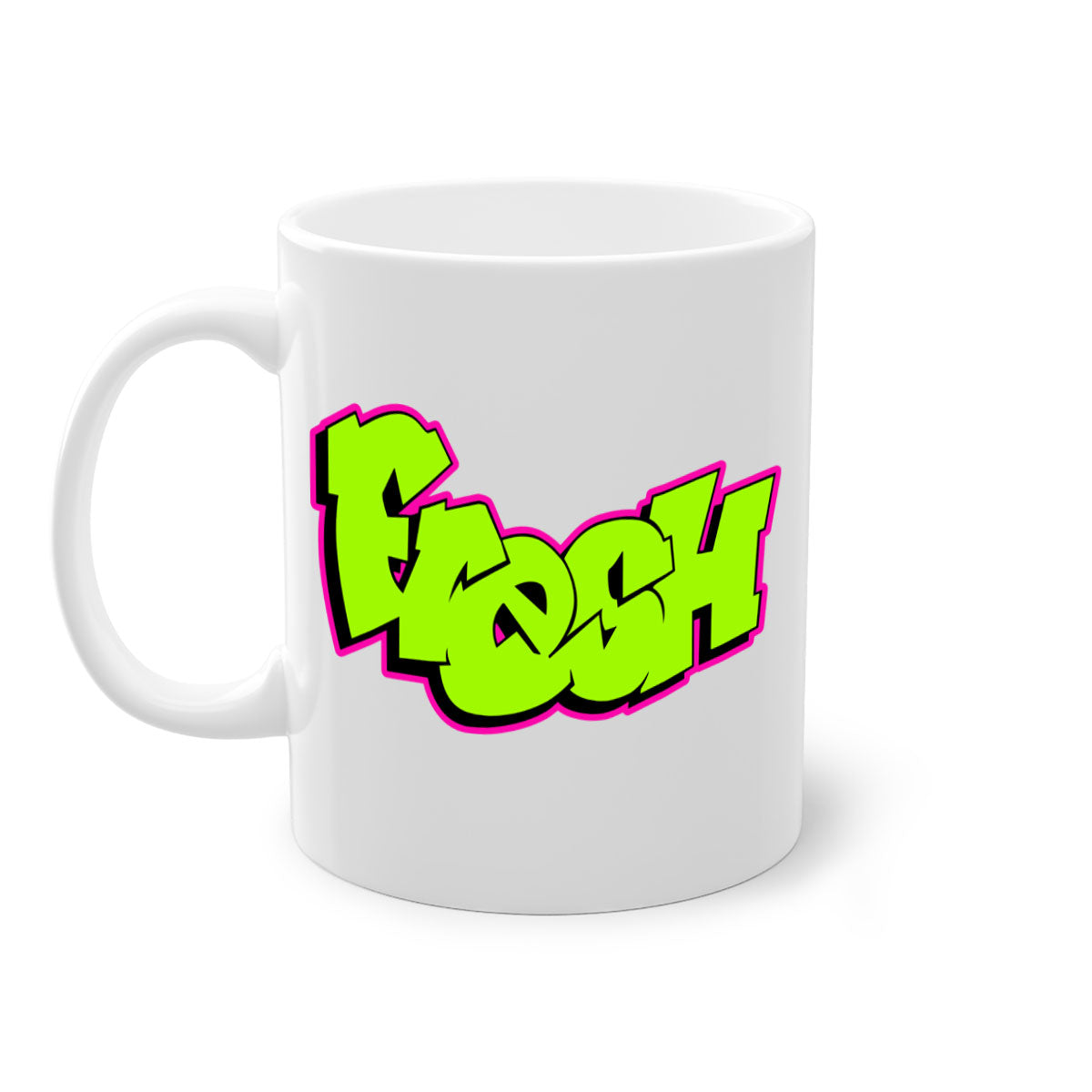 Fresh 149# Mug featuring a glossy finish, colored handle, and interior, available in five vibrant colors and two sizes.