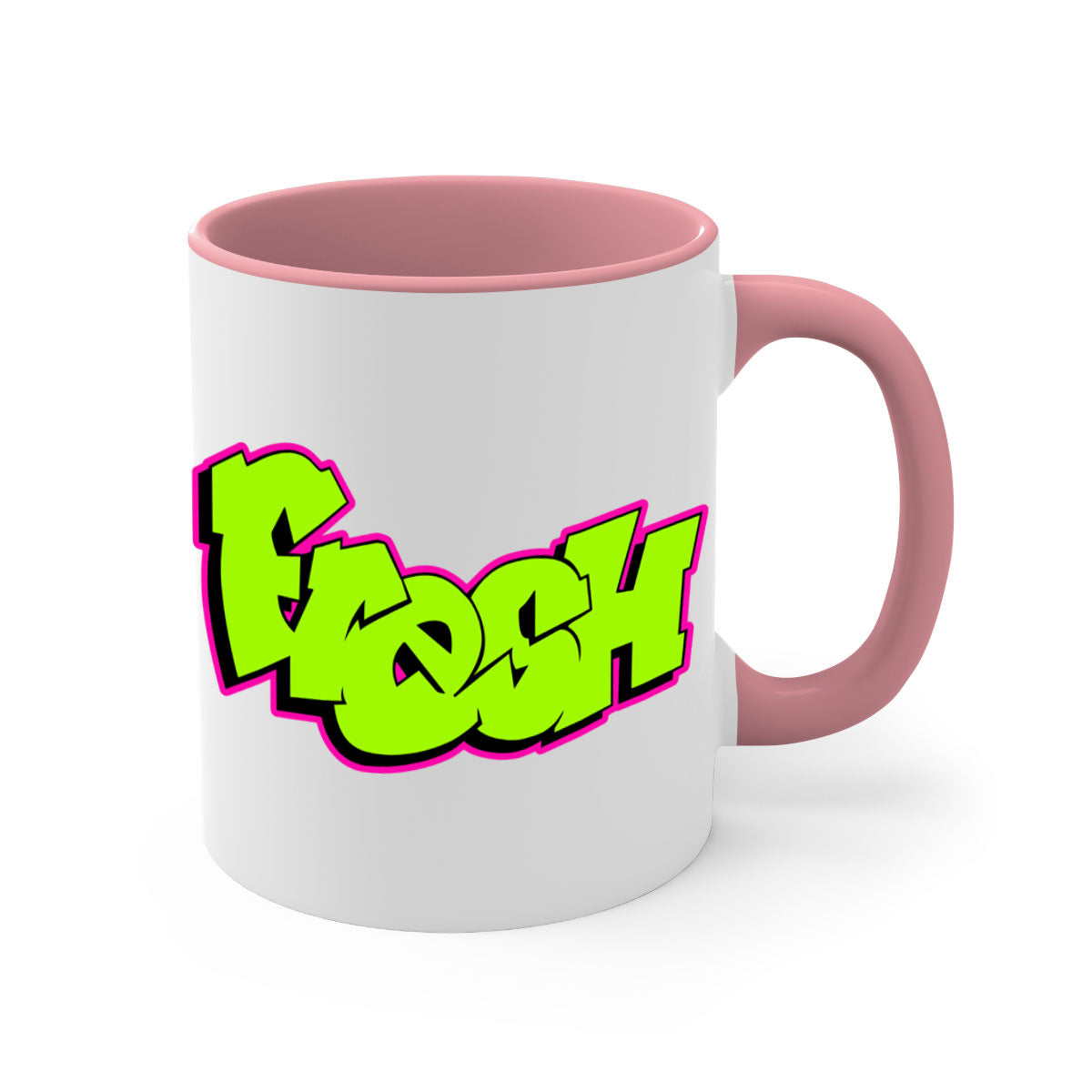 Fresh 149# Mug featuring a glossy finish, colored handle, and interior, available in five vibrant colors and two sizes.