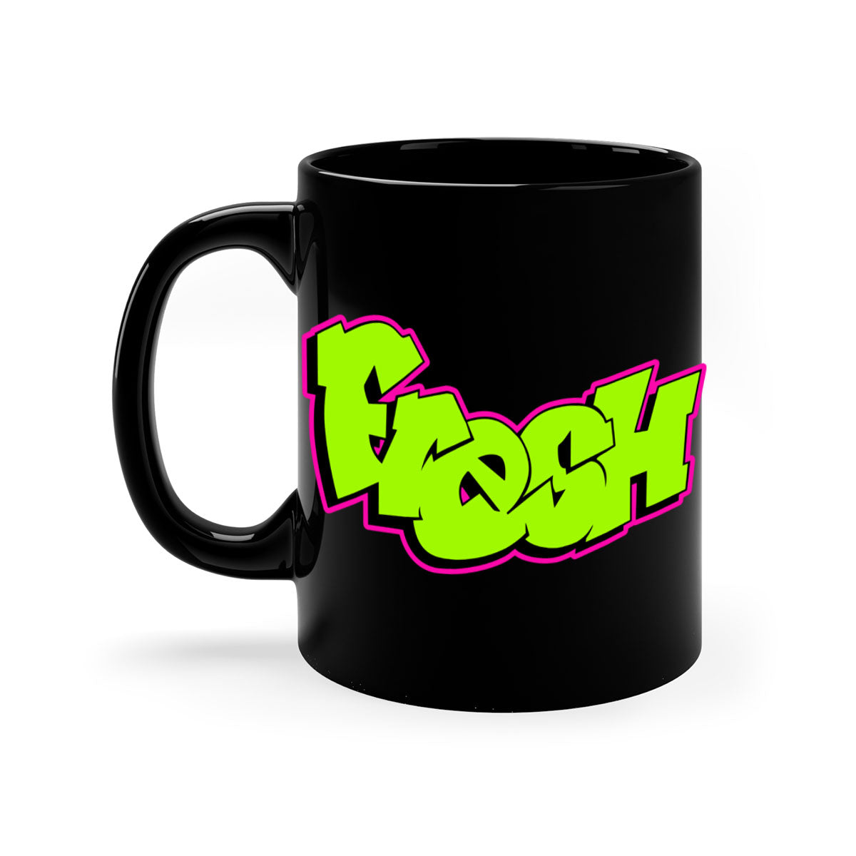 Fresh 149# Mug featuring a glossy finish, colored handle, and interior, available in five vibrant colors and two sizes.