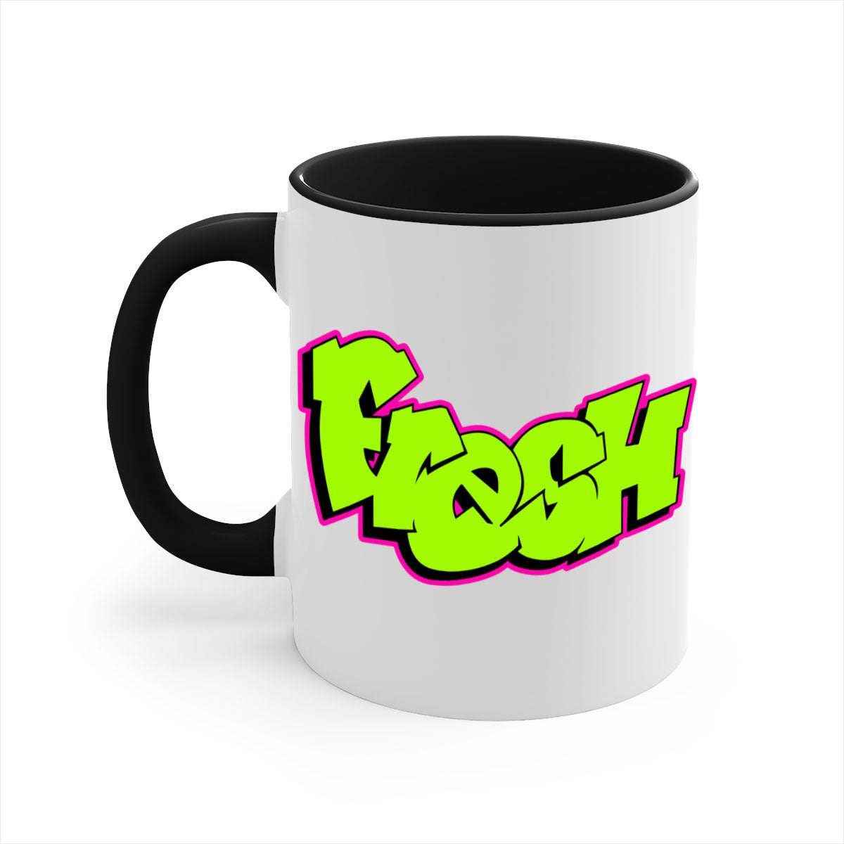 Fresh 149# Mug featuring a glossy finish, colored handle, and interior, available in five vibrant colors and two sizes.