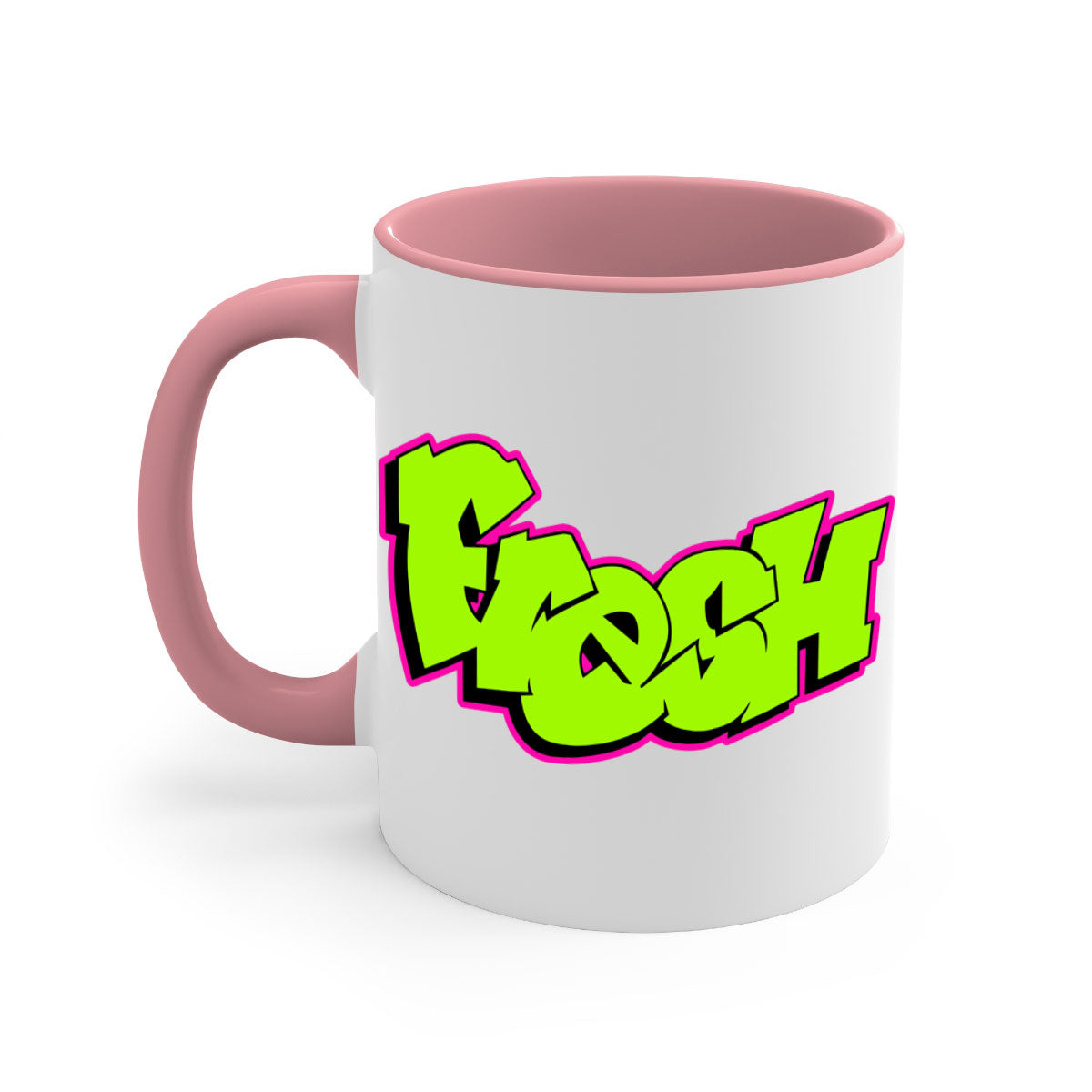 Fresh 149# Mug featuring a glossy finish, colored handle, and interior, available in five vibrant colors and two sizes.