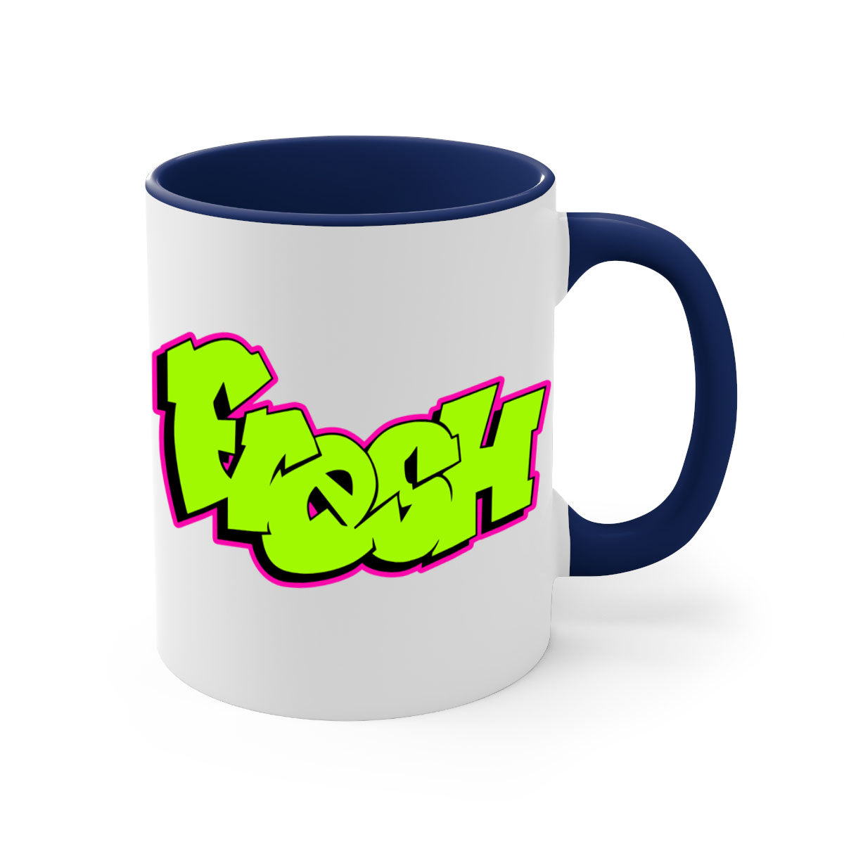 Fresh 149# Mug featuring a glossy finish, colored handle, and interior, available in five vibrant colors and two sizes.