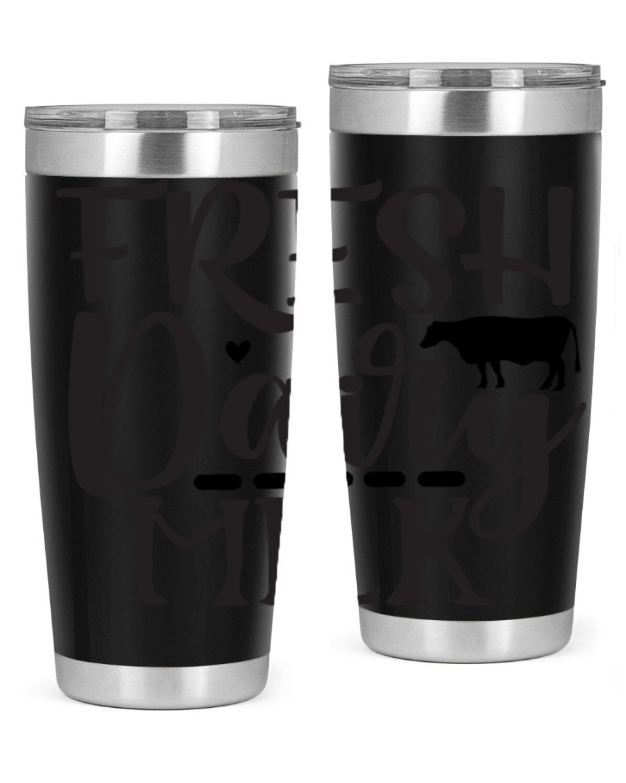 Fresh Dairy Milk 94# Tumbler, a double wall vacuum stainless steel tumbler with copper lining, designed for hot and cold beverages.