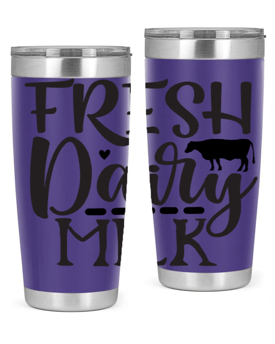 Fresh Dairy Milk 94# Tumbler, a double wall vacuum stainless steel tumbler with copper lining, designed for hot and cold beverages.