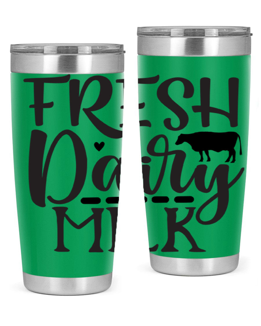 Fresh Dairy Milk 94# Tumbler, a double wall vacuum stainless steel tumbler with copper lining, designed for hot and cold beverages.