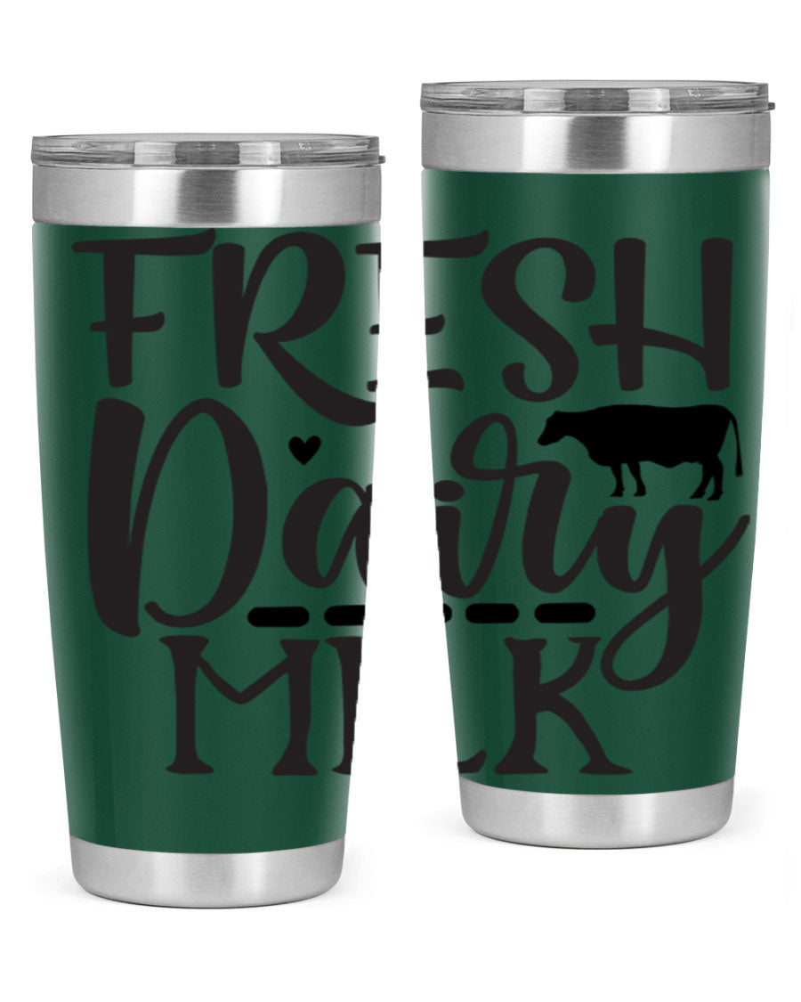 Fresh Dairy Milk 94# Tumbler, a double wall vacuum stainless steel tumbler with copper lining, designed for hot and cold beverages.
