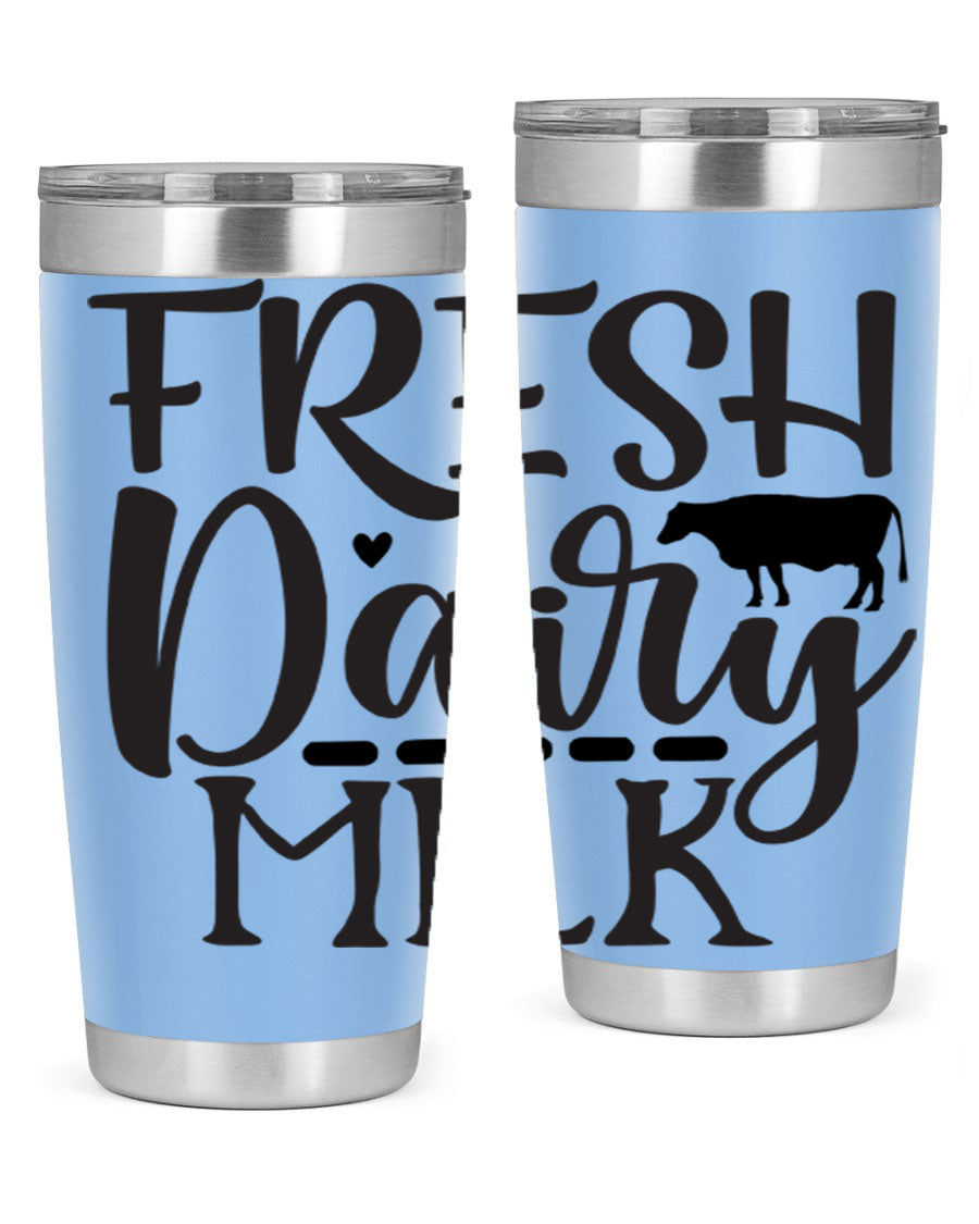 Fresh Dairy Milk 94# Tumbler, a double wall vacuum stainless steel tumbler with copper lining, designed for hot and cold beverages.