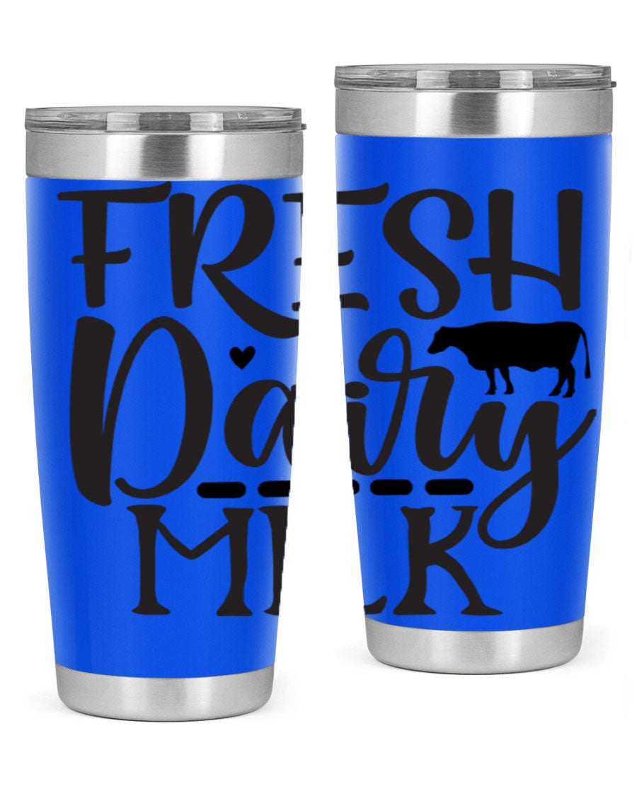 Fresh Dairy Milk 94# Tumbler, a double wall vacuum stainless steel tumbler with copper lining, designed for hot and cold beverages.