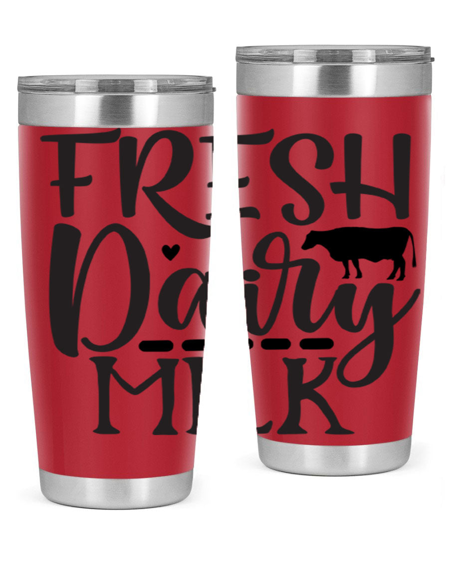 Fresh Dairy Milk 94# Tumbler, a double wall vacuum stainless steel tumbler with copper lining, designed for hot and cold beverages.