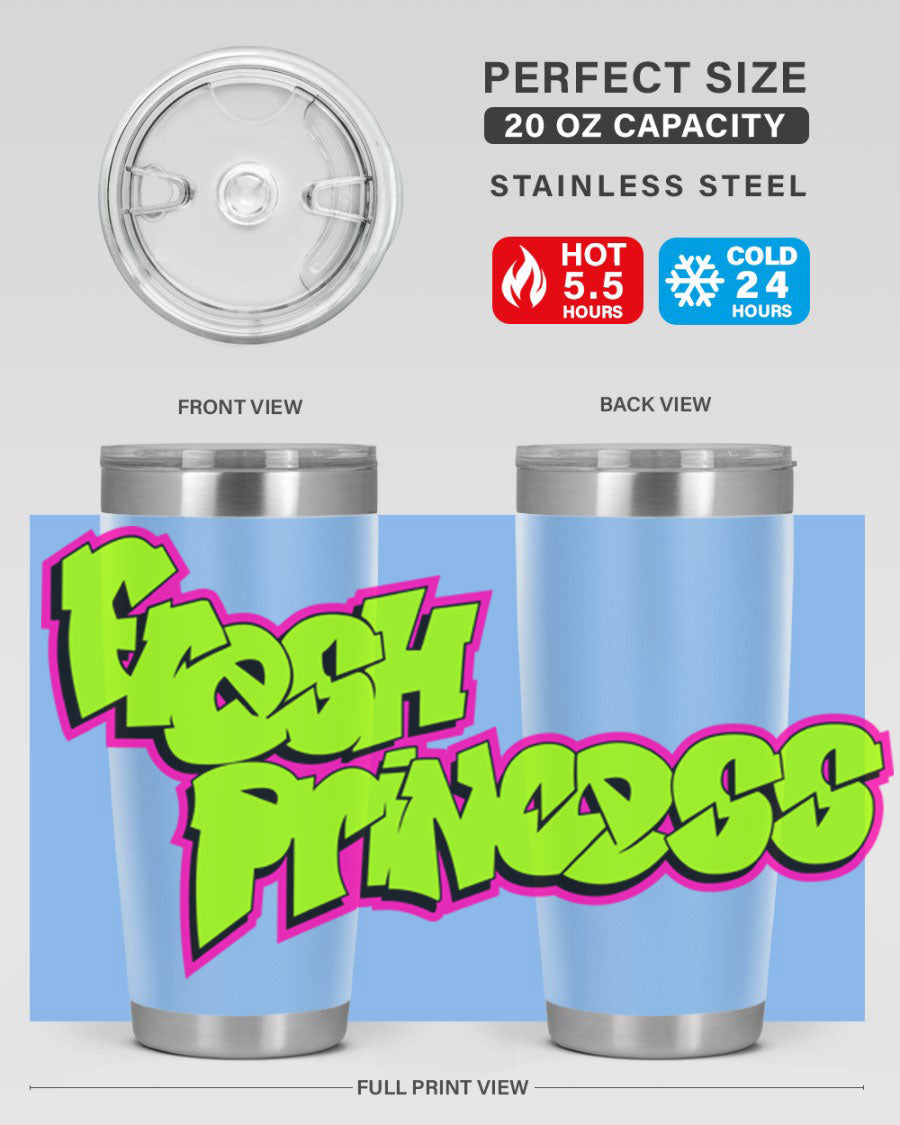 Fresh Princess 145# Cotton Tank featuring stylish black words and phrases, perfect for casual wear.