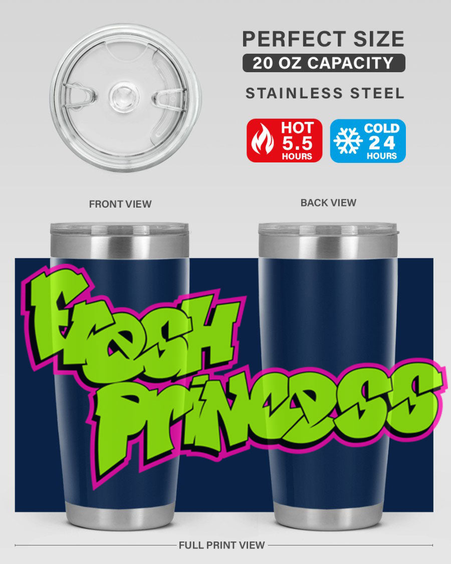 Fresh Princess 145# Cotton Tank featuring stylish black words and phrases, perfect for casual wear.