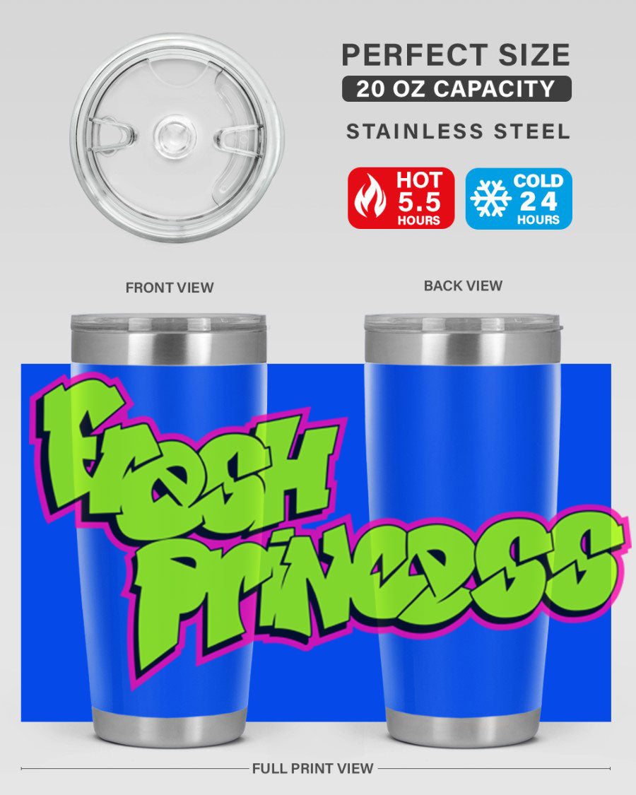 Fresh Princess 145# Cotton Tank featuring stylish black words and phrases, perfect for casual wear.