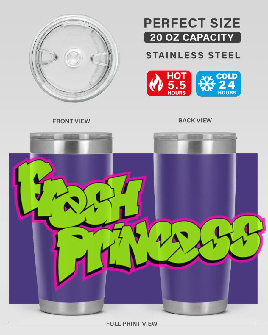 Fresh Princess 145# Cotton Tank featuring stylish black words and phrases, perfect for casual wear.