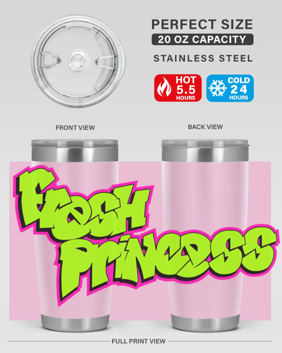 Fresh Princess 145# Cotton Tank featuring stylish black words and phrases, perfect for casual wear.