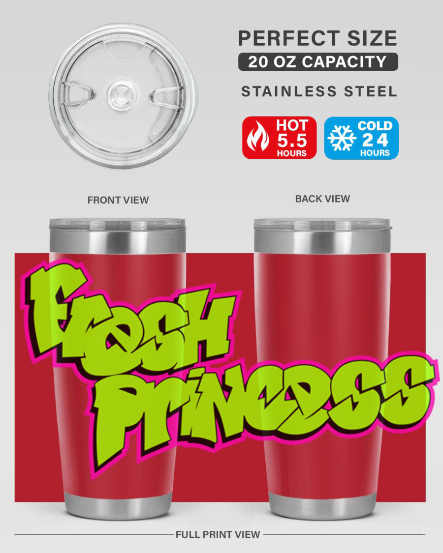 Fresh Princess 145# Cotton Tank featuring stylish black words and phrases, perfect for casual wear.