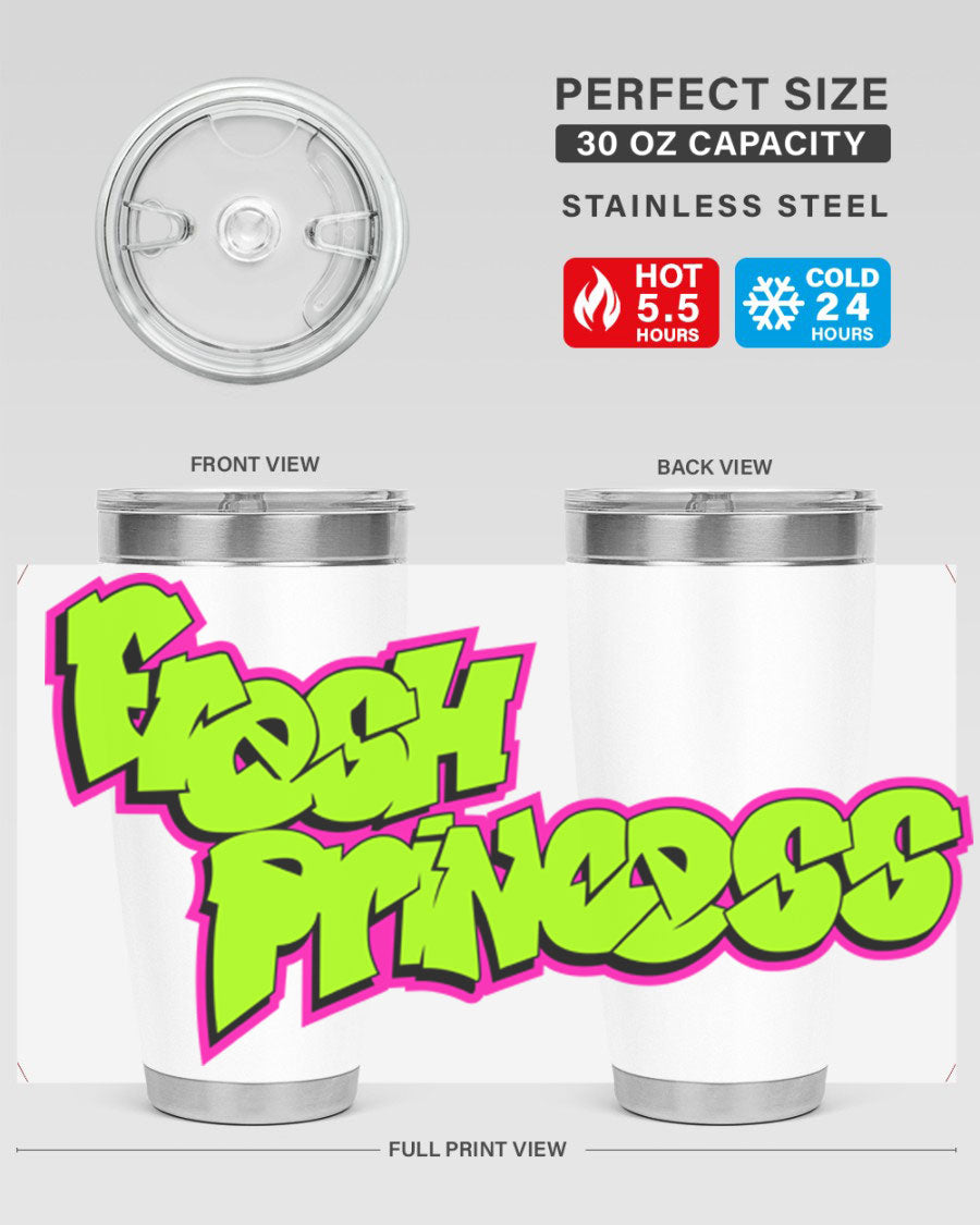 Fresh Princess 145# Cotton Tank featuring stylish black words and phrases, perfect for casual wear.