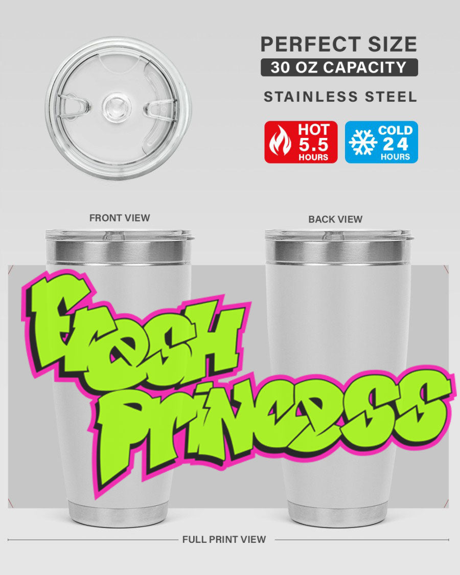 Fresh Princess 145# Cotton Tank featuring stylish black words and phrases, perfect for casual wear.