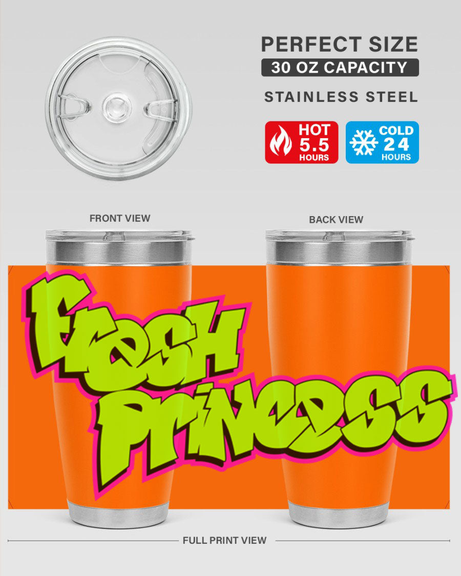 Fresh Princess 145# Cotton Tank featuring stylish black words and phrases, perfect for casual wear.