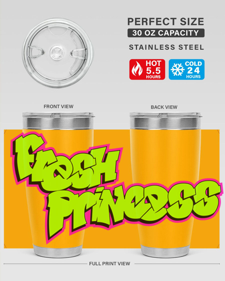 Fresh Princess 145# Cotton Tank featuring stylish black words and phrases, perfect for casual wear.